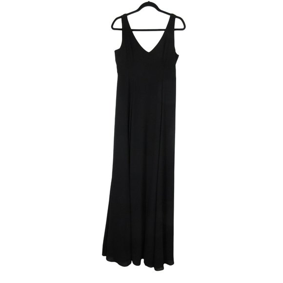 Show Me Your Mumu black chiffon Jenn maxi‎ bridesmaid dress - Picture 3 of 11